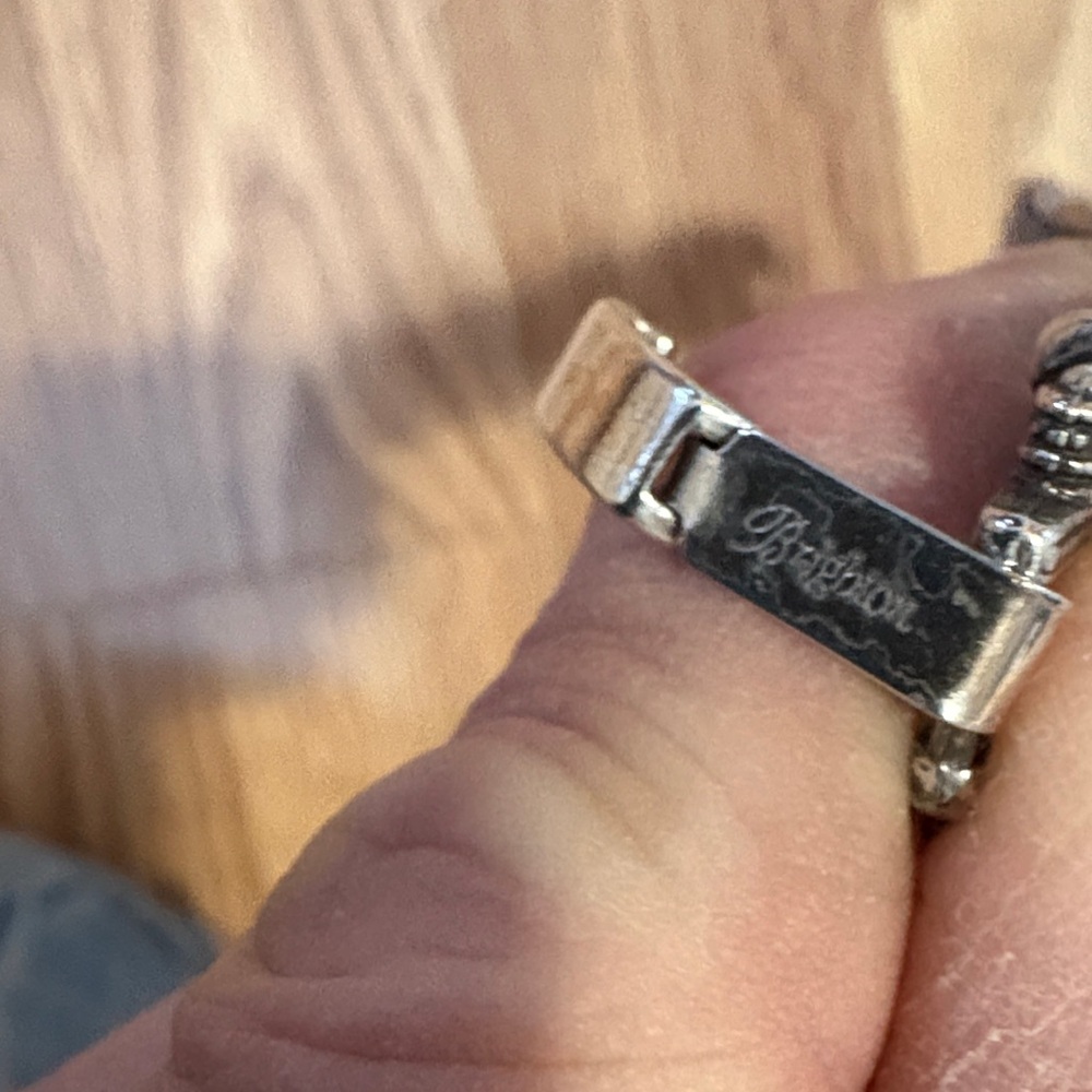 BRIGHTON HEART SCROLLED SILVER-TONE 7" BRACELET - Picture 8 of 12